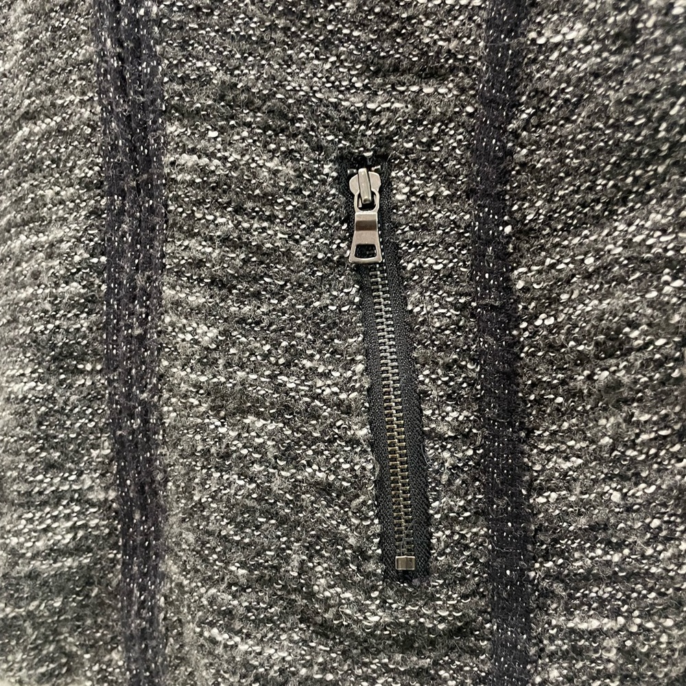 Ann Taylor Black and Gray Tweed zippered Jacket - Picture 5 of 11
